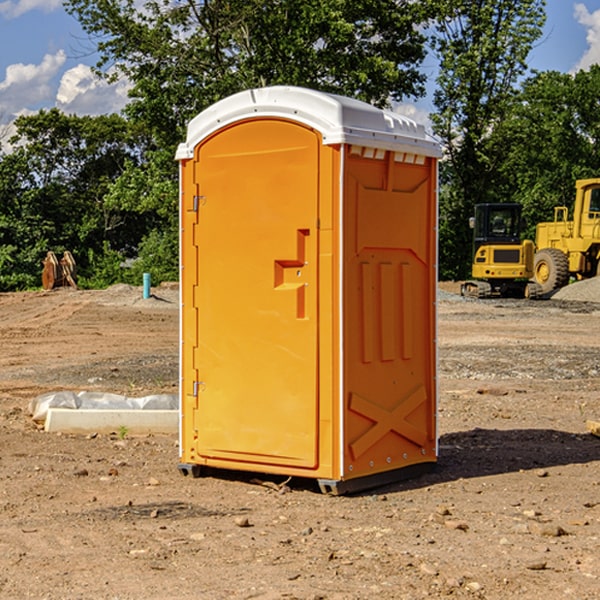 how often are the porta potties cleaned and serviced during a rental period in Eureka